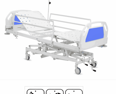 3 Function Hospital Cot Advanced Semi Fowler cot with three-function control for hospital use