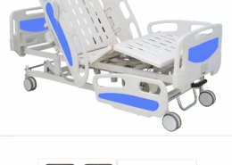 Electric 3 Function Hospital Bed Electric hospital bed with adjustable head, leg, and height functions for patient care