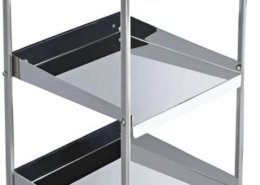 Bed side stand SS Stainless steel bedside stand with single shelf for hospital use