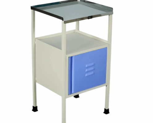 Bedside locker II Stainless steel bedside locker with storage cabinet and drawer