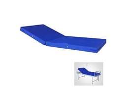 Foldable Hospital Bed Foldable hospital bed with blue mattress for patient comfort