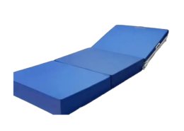 Adjustable Foldable Hospital Bed Adjustable foldable hospital bed with soft blue cushion