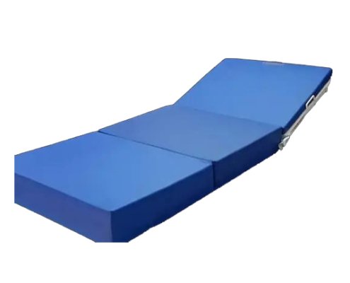 Adjustable Foldable Hospital Bed Adjustable foldable hospital bed with soft blue cushion