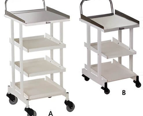 Drug trolley Stainless steel drug trolley with multiple drawers and smooth wheels Title: Drug Trolley