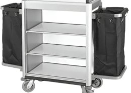 House keeping trolley Housekeeping trolley with multiple compartments and smooth-rolling wheels