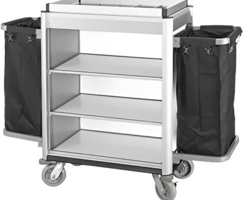 House keeping trolley Housekeeping trolley with multiple compartments and smooth-rolling wheels