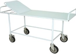 STRETCHER TROLLEY - BASIC Basic hospital stretcher trolley with durable frame and smooth wheels