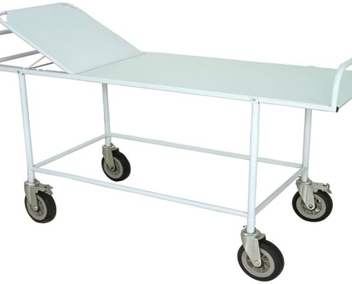 STRETCHER TROLLEY - BASIC Basic hospital stretcher trolley with durable frame and smooth wheels