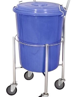 Waste Collection Trolley Durable plastic trash bin trolley with wheels and handle
